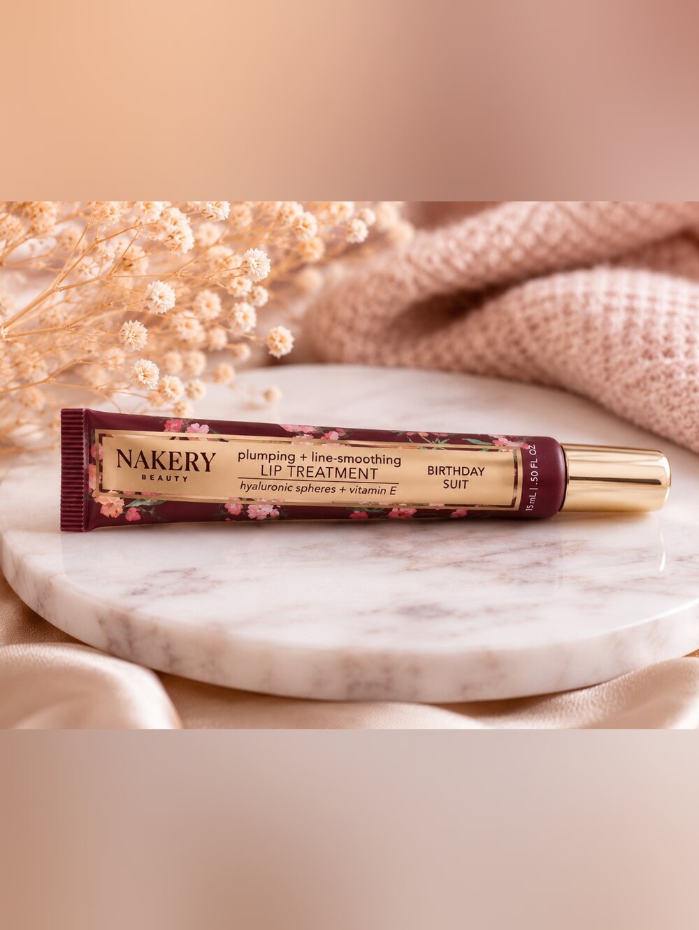 Nakery Birthday Suit Lip Treatment — Plumping Pink Balm